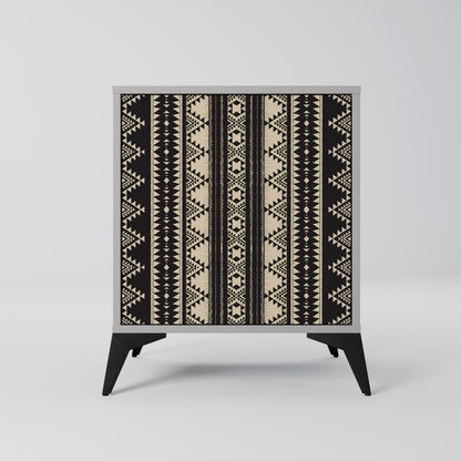 Credenza AZTEC a 1 anta con finitura grigia