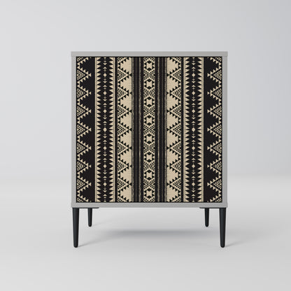 Credenza AZTEC a 1 anta con finitura grigia
