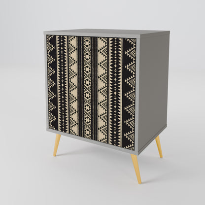 Credenza AZTEC a 1 anta con finitura grigia