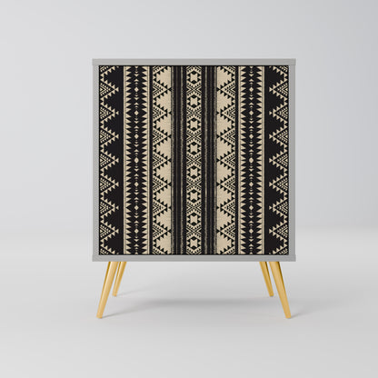 Credenza AZTEC a 1 anta con finitura grigia