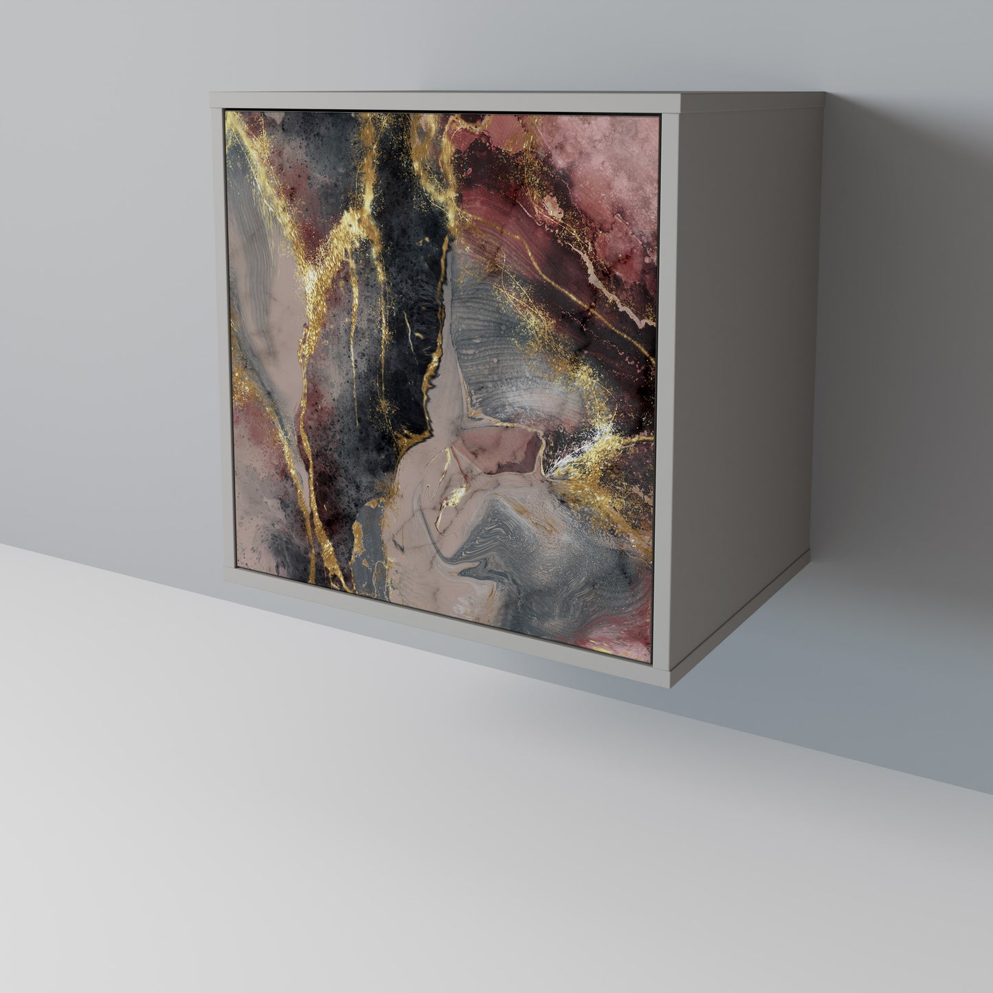 GOLDEN TIDES 1-Door Sideboard in Grey Finish