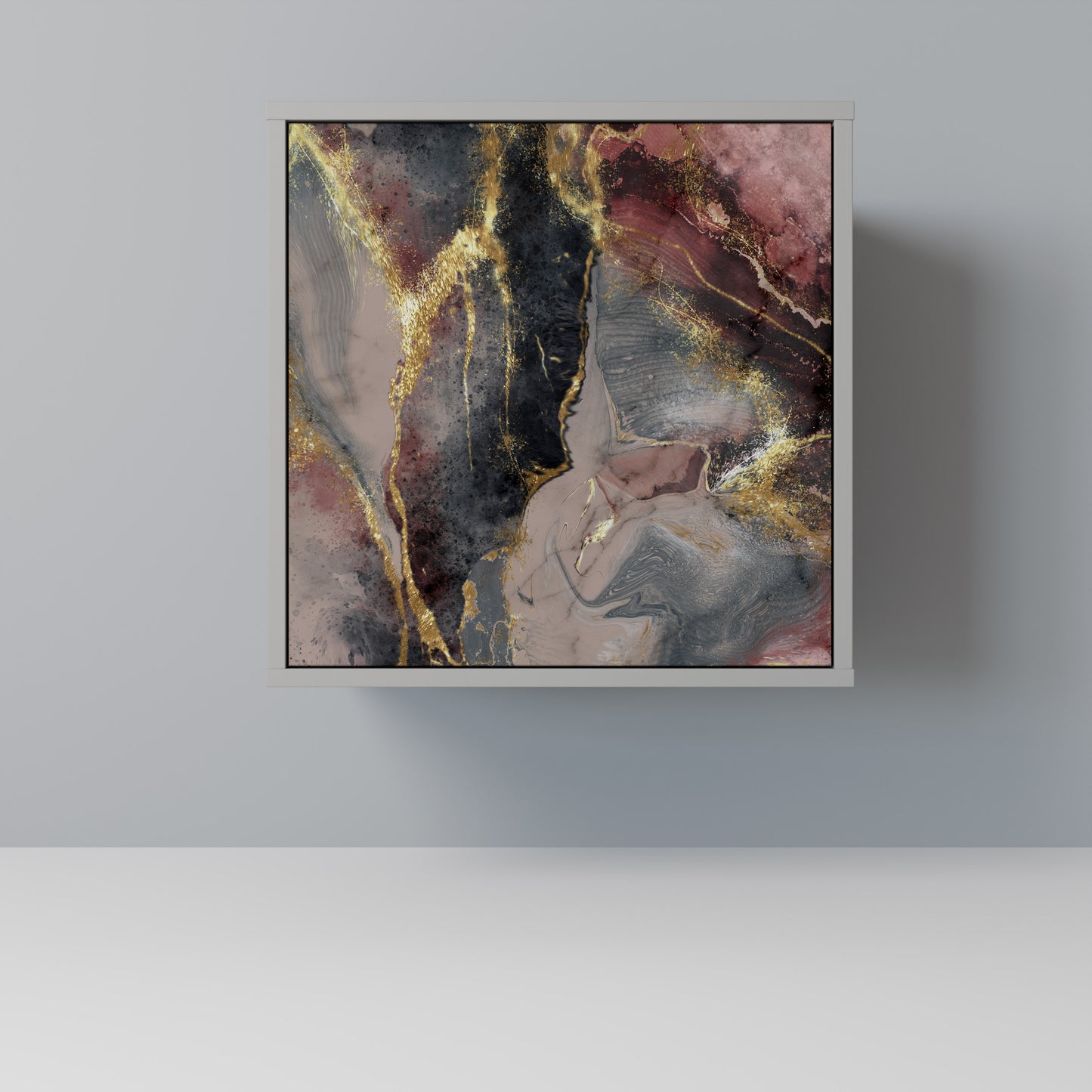 GOLDEN TIDES 1-Door Sideboard in Grey Finish