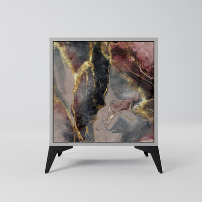 GOLDEN TIDES 1-Door Sideboard in Grey Finish