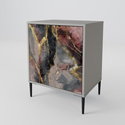 GOLDEN TIDES 1-Door Sideboard in Grey Finish