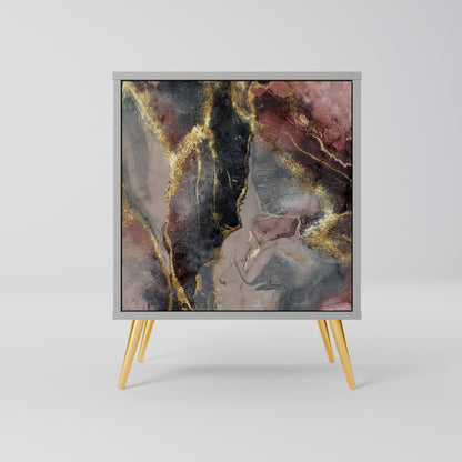 GOLDEN TIDES 1-Door Sideboard in Grey Finish