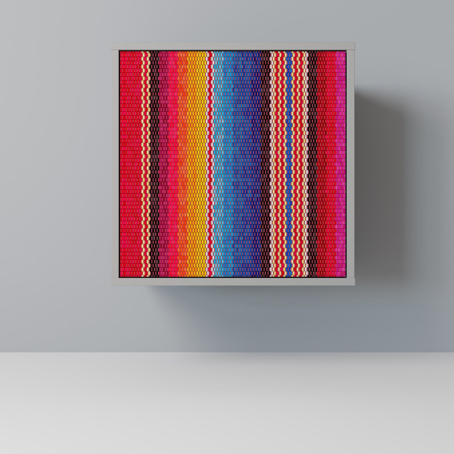 ETHNIC MEXICAN 1-Door Sideboard in Grey Finish