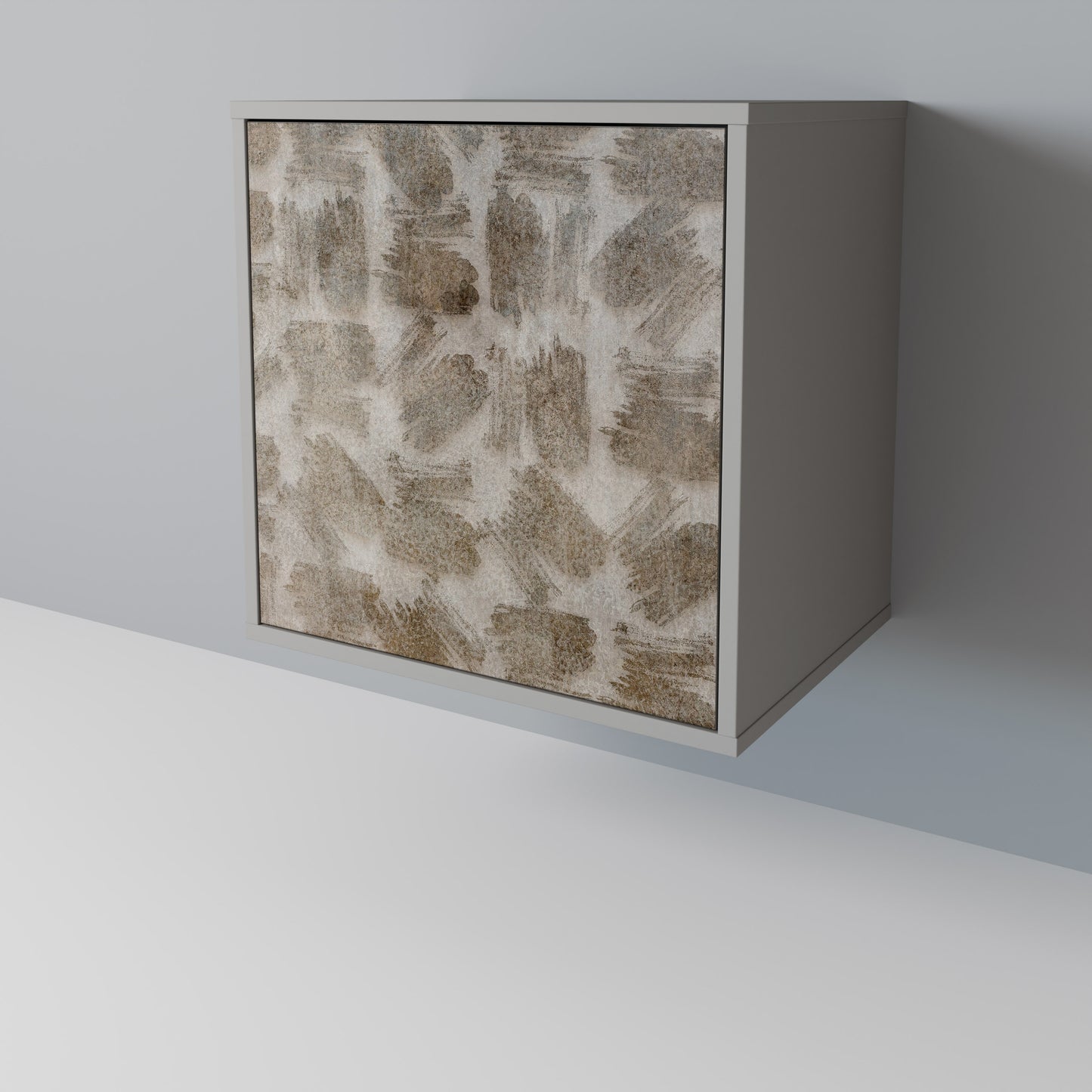 SLIGHTLY BLURRED 1-Door Sideboard in Grey Finish