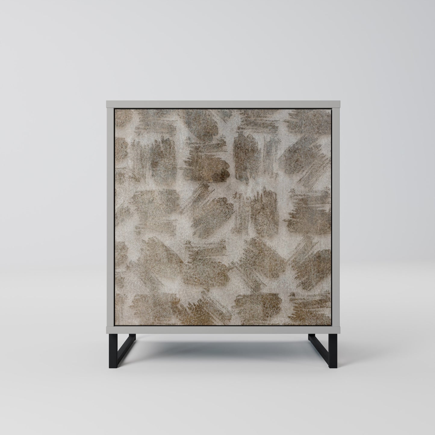 SLIGHTLY BLURRED 1-Door Sideboard in Grey Finish