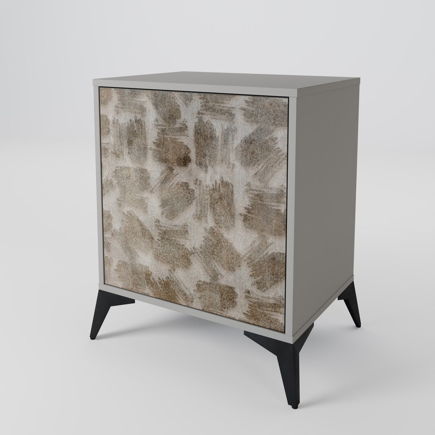 SLIGHTLY BLURRED 1-Door Sideboard in Grey Finish