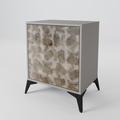 SLIGHTLY BLURRED 1-Door Sideboard in Grey Finish