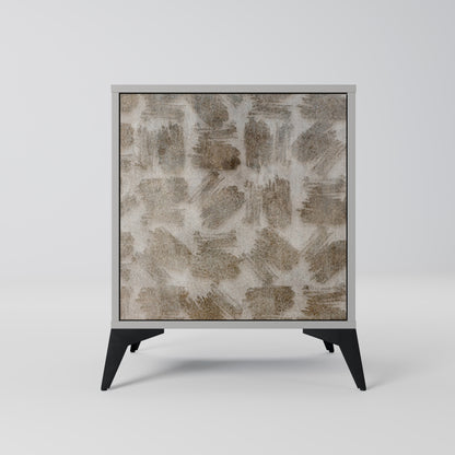 SLIGHTLY BLURRED 1-Door Sideboard in Grey Finish