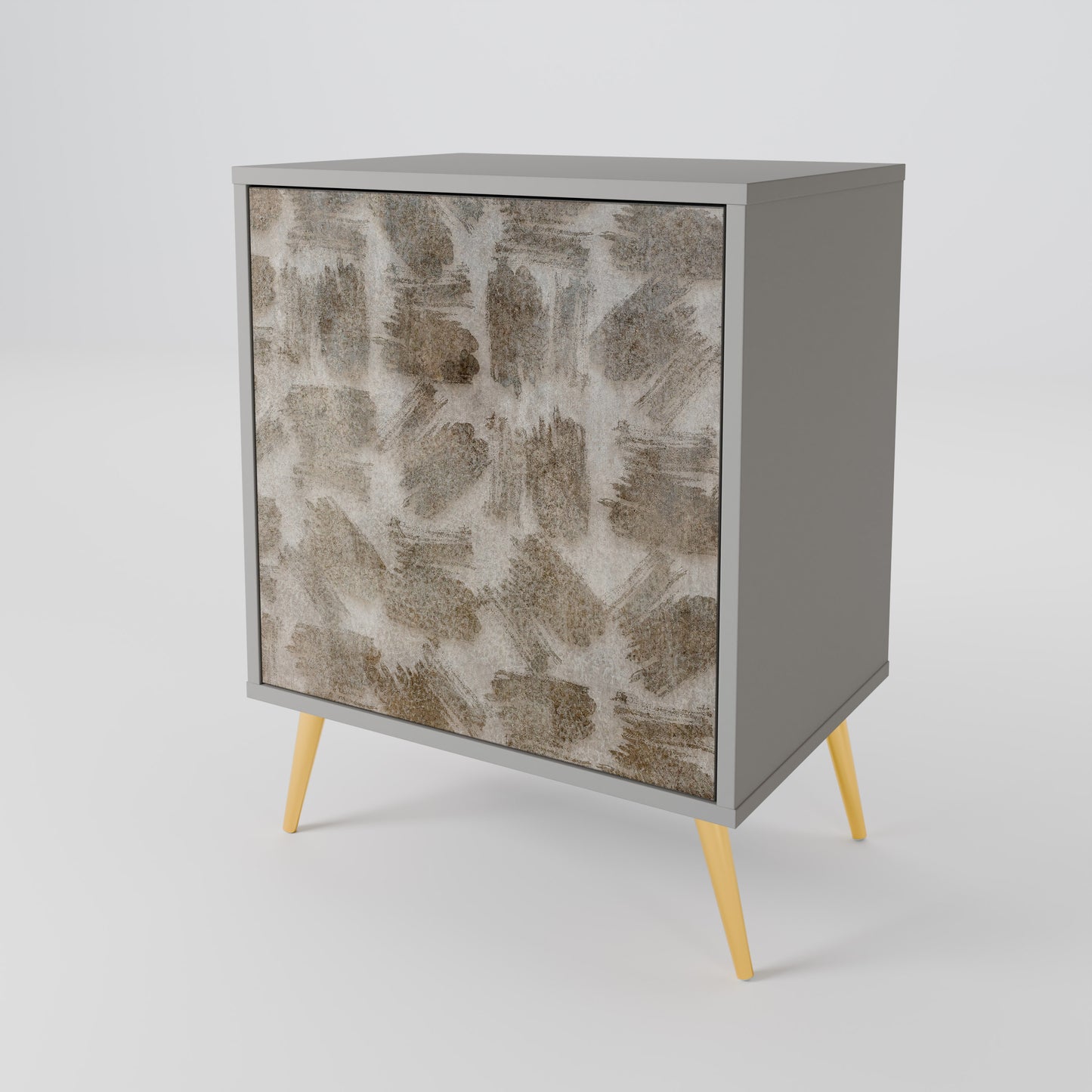 SLIGHTLY BLURRED 1-Door Sideboard in Grey Finish