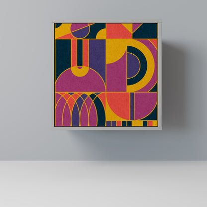 ELECTRIC PATTERNS 1-Door Sideboard in Grey Finish