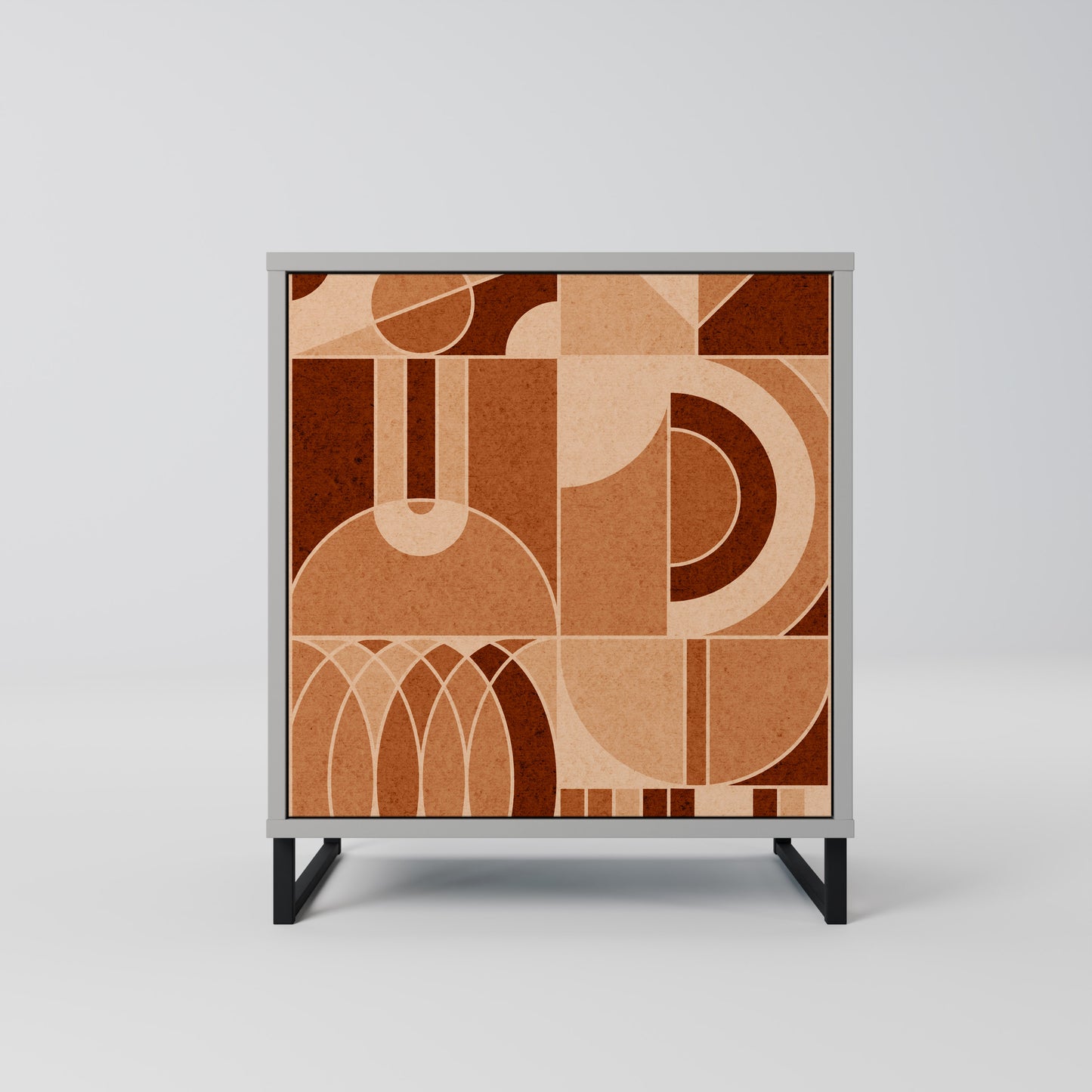 PRISM MOSAIC 1-Door Sideboard in Grey Finish