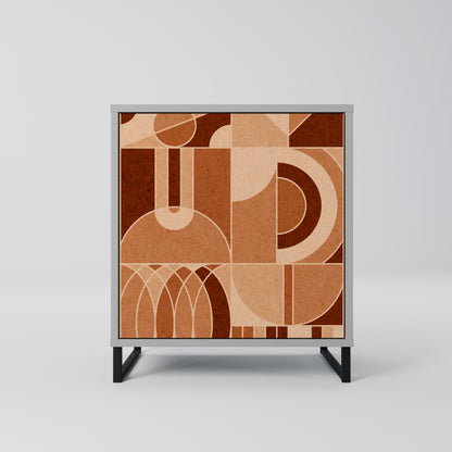 PRISM MOSAIC 1-Door Sideboard in Grey Finish