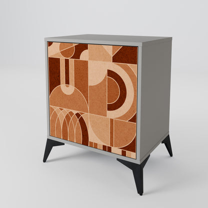 PRISM MOSAIC 1-Door Sideboard in Grey Finish