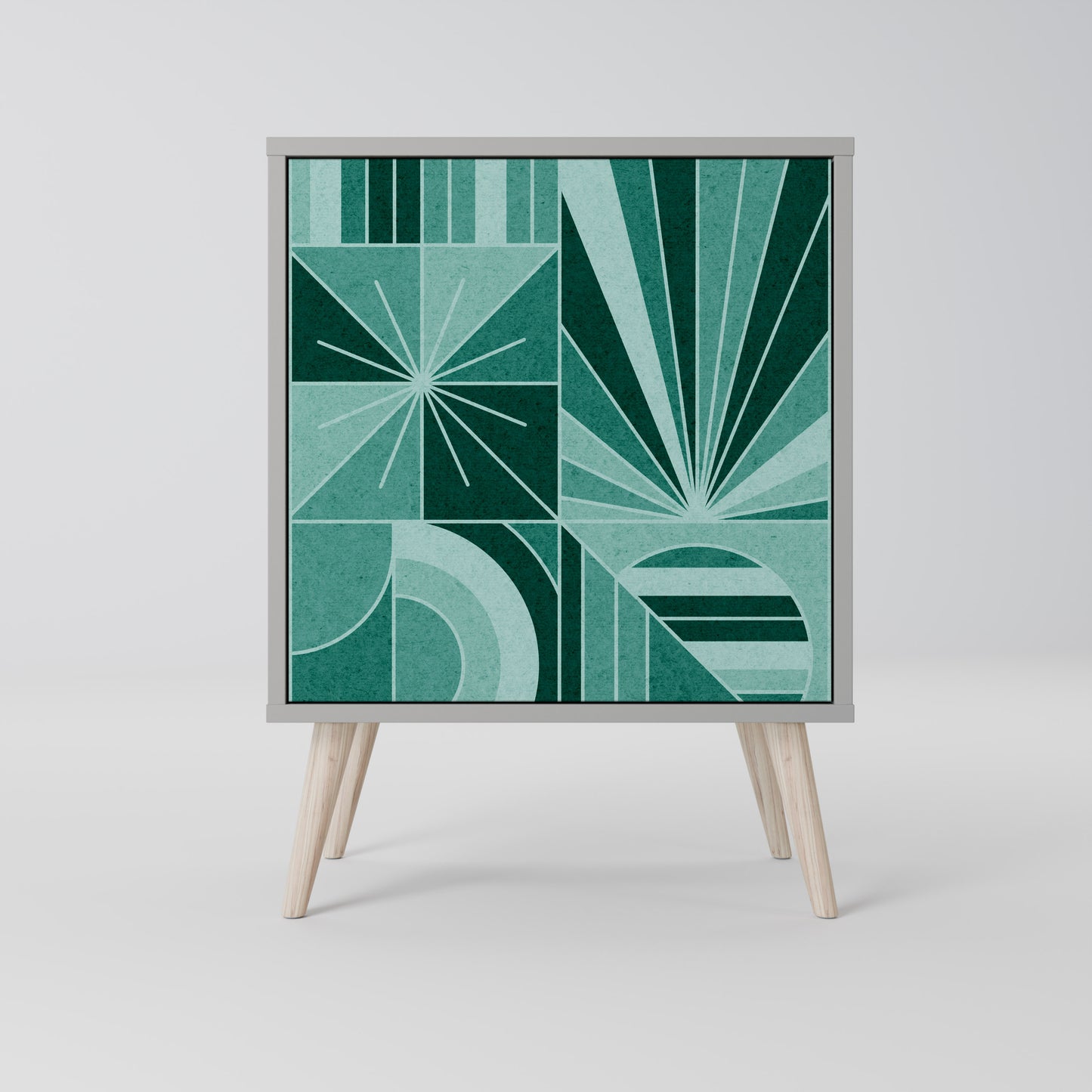 Credenza HARMONIC GRID a 1 anta in finitura grigia