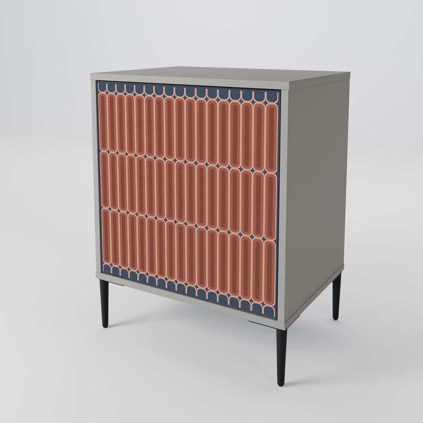 HYPNOTIC GATE 1-Door Sideboard in Grey Finish