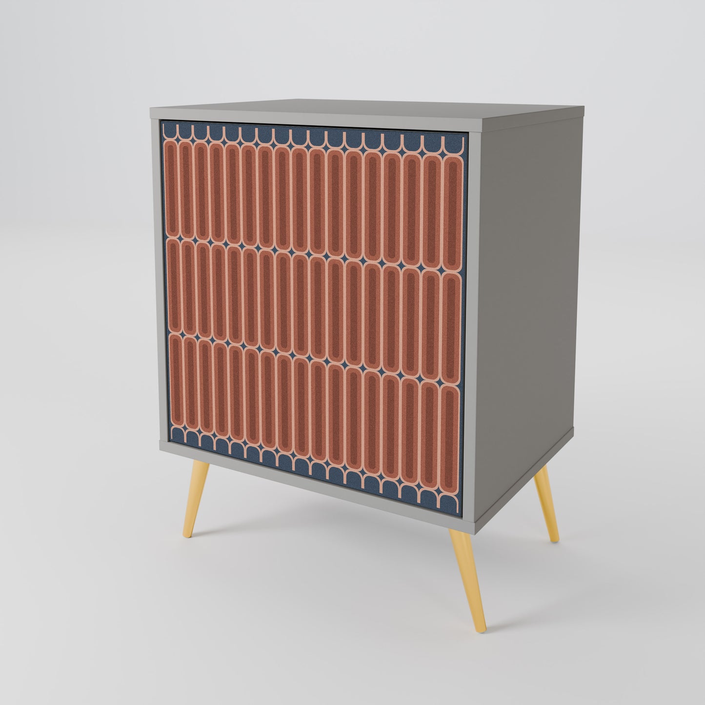 HYPNOTIC GATE 1-Door Sideboard in Grey Finish