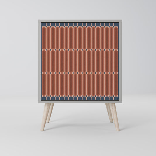 Credenza HYPNOTIC GATE a 1 anta con finitura grigia