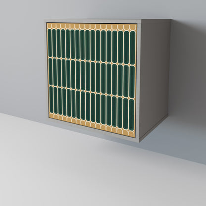 ILUSION GATE 1-Door Sideboard in Grey Finish