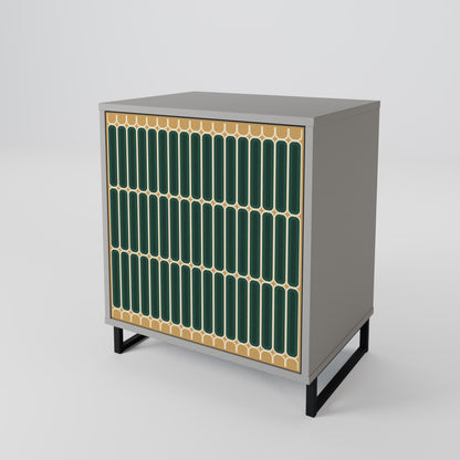 ILUSION GATE 1-Door Sideboard in Grey Finish