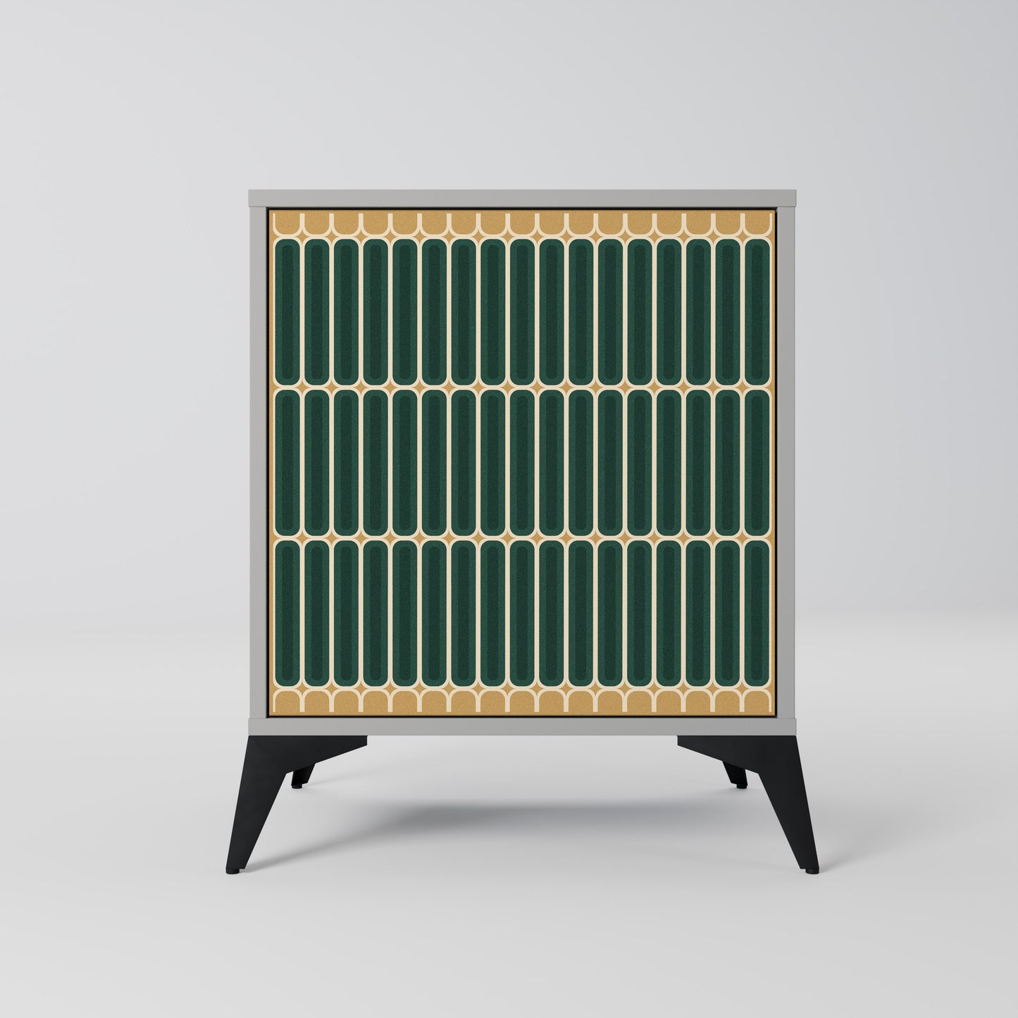 ILUSION GATE 1-Door Sideboard in Grey Finish