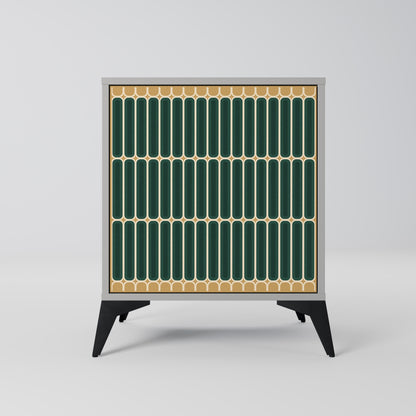 ILUSION GATE 1-Door Sideboard in Grey Finish