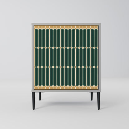 ILUSION GATE 1-Door Sideboard in Grey Finish