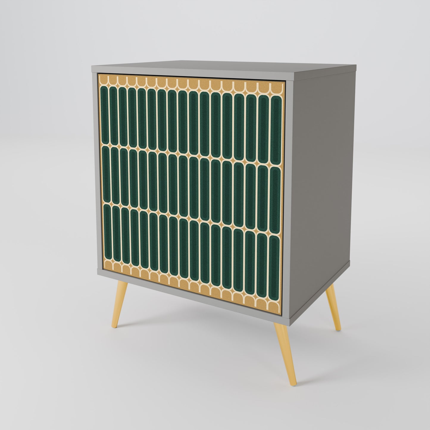 ILUSION GATE 1-Door Sideboard in Grey Finish