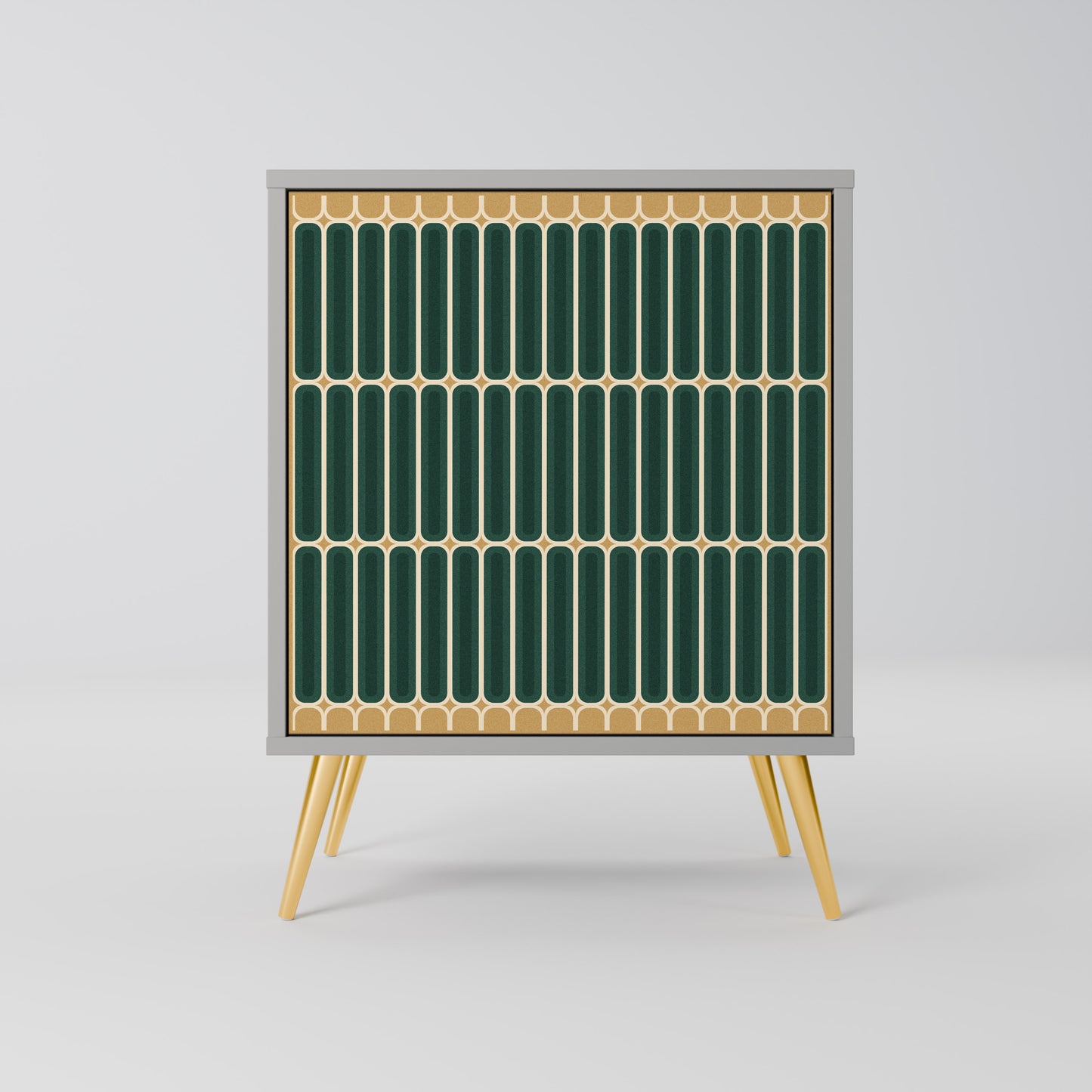 ILUSION GATE 1-Door Sideboard in Grey Finish