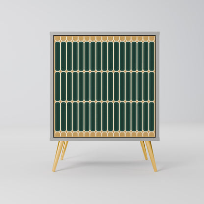 ILUSION GATE 1-Door Sideboard in Grey Finish