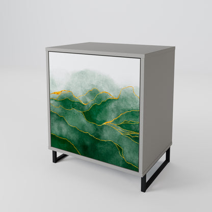 EXPENSIVE NATURE 1-Door Sideboard in Grey Finish