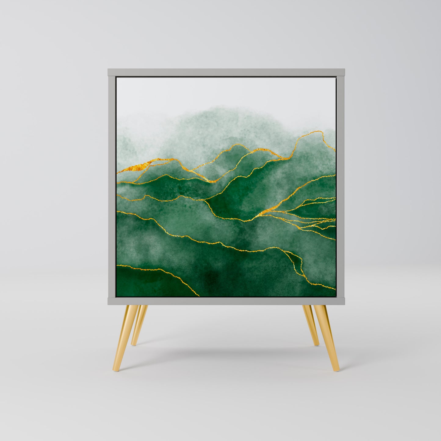 EXPENSIVE NATURE 1-Door Sideboard in Grey Finish