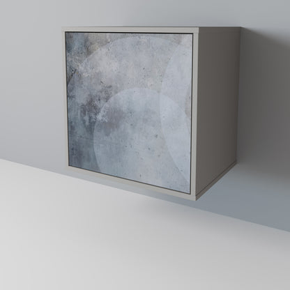 MUTED ARC 1-Door Sideboard in Grey Finish