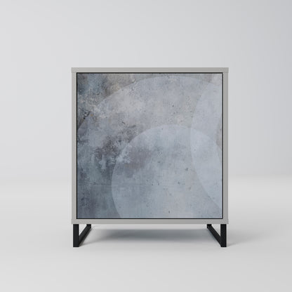 MUTED ARC 1-Door Sideboard in Grey Finish