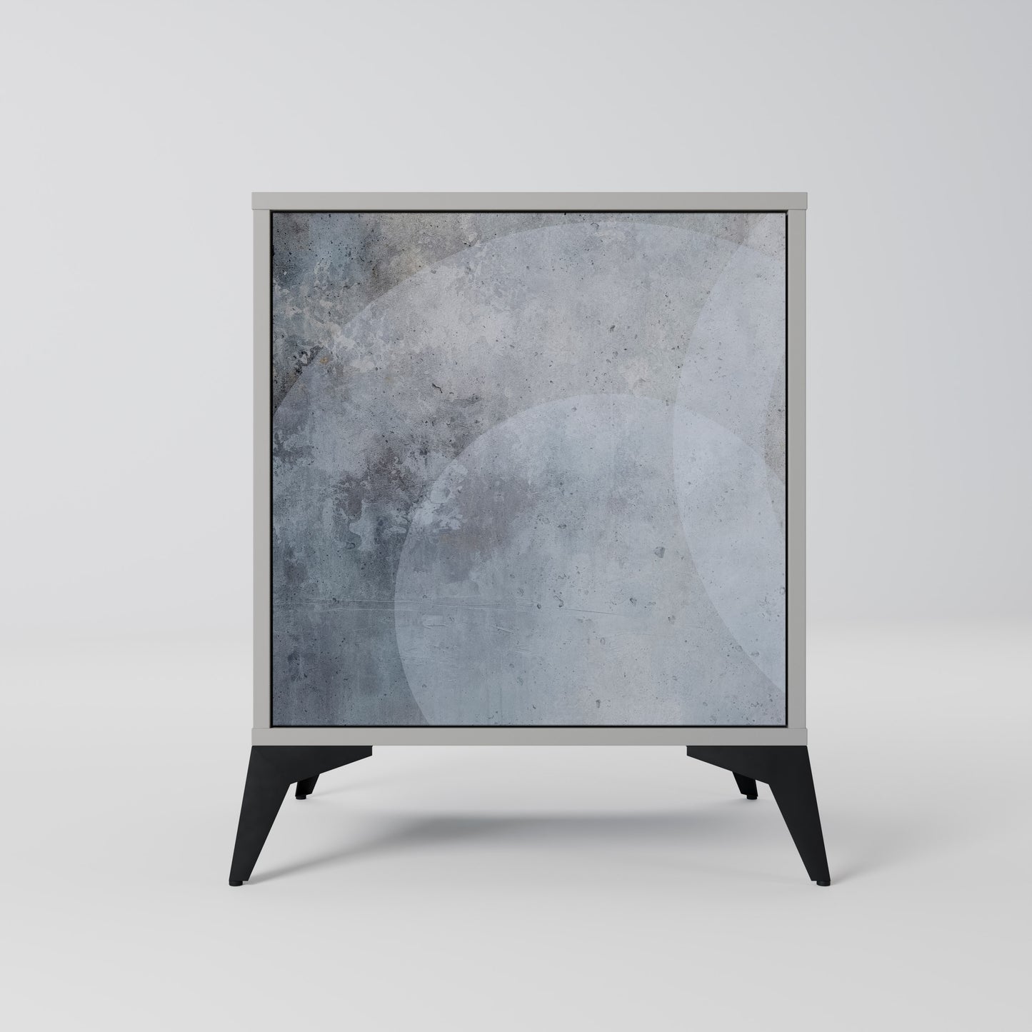 MUTED ARC 1-Door Sideboard in Grey Finish