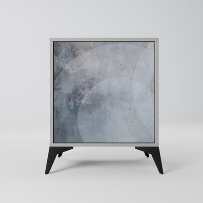 MUTED ARC 1-Door Sideboard in Grey Finish