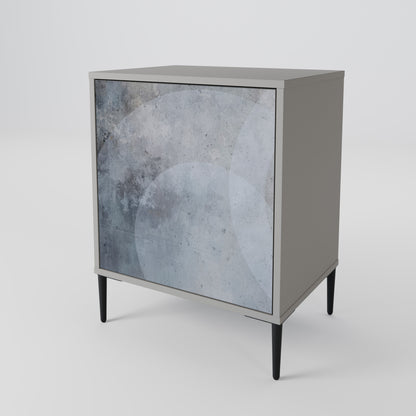 MUTED ARC 1-Door Sideboard in Grey Finish