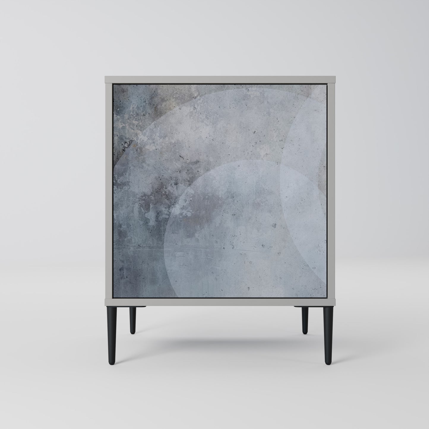 MUTED ARC 1-Door Sideboard in Grey Finish