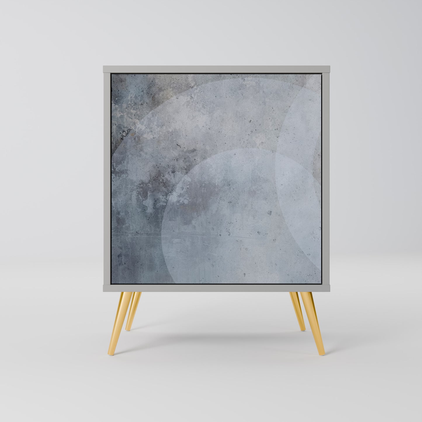 MUTED ARC 1-Door Sideboard in Grey Finish