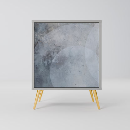 MUTED ARC 1-Door Sideboard in Grey Finish