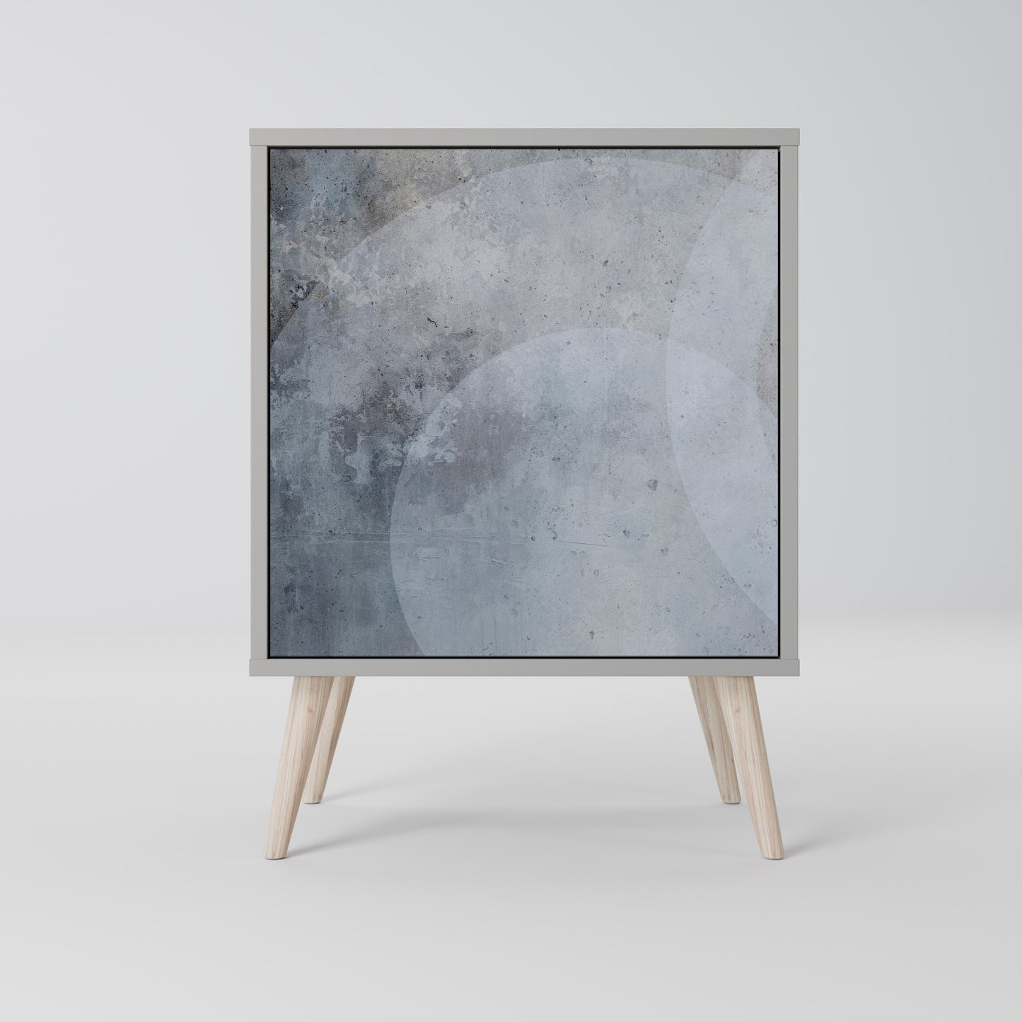 MUTED ARC 1-Door Sideboard in Grey Finish