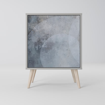 MUTED ARC 1-Door Sideboard in Grey Finish