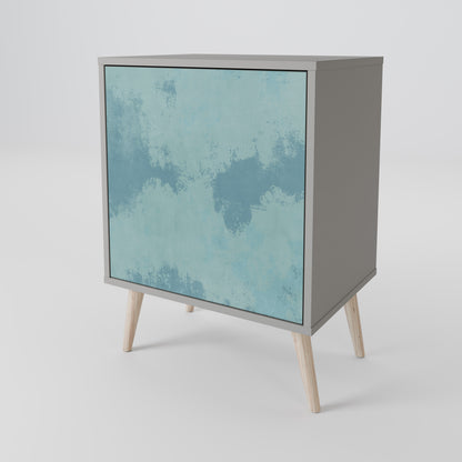 SKY WASH 1-Door Sideboard in Grey Finish