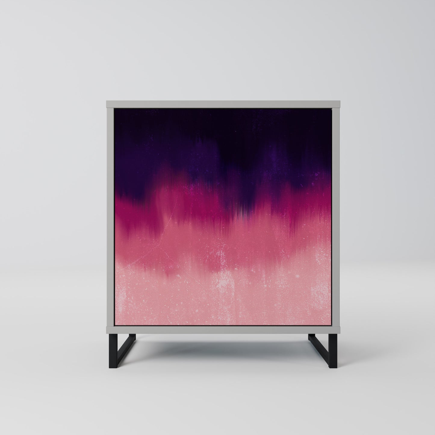 AURORA BOREALIS 1-Door Sideboard in Grey Finish