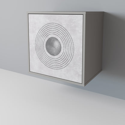 SOLID CIRCLES 1-Door Sideboard in Grey Finish