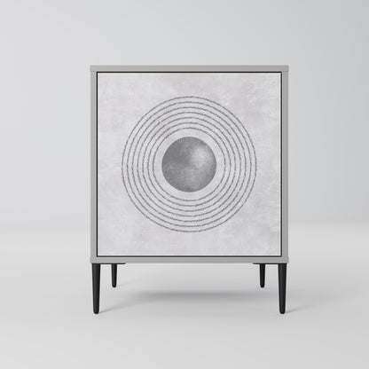 SOLID CIRCLES 1-Door Sideboard in Grey Finish