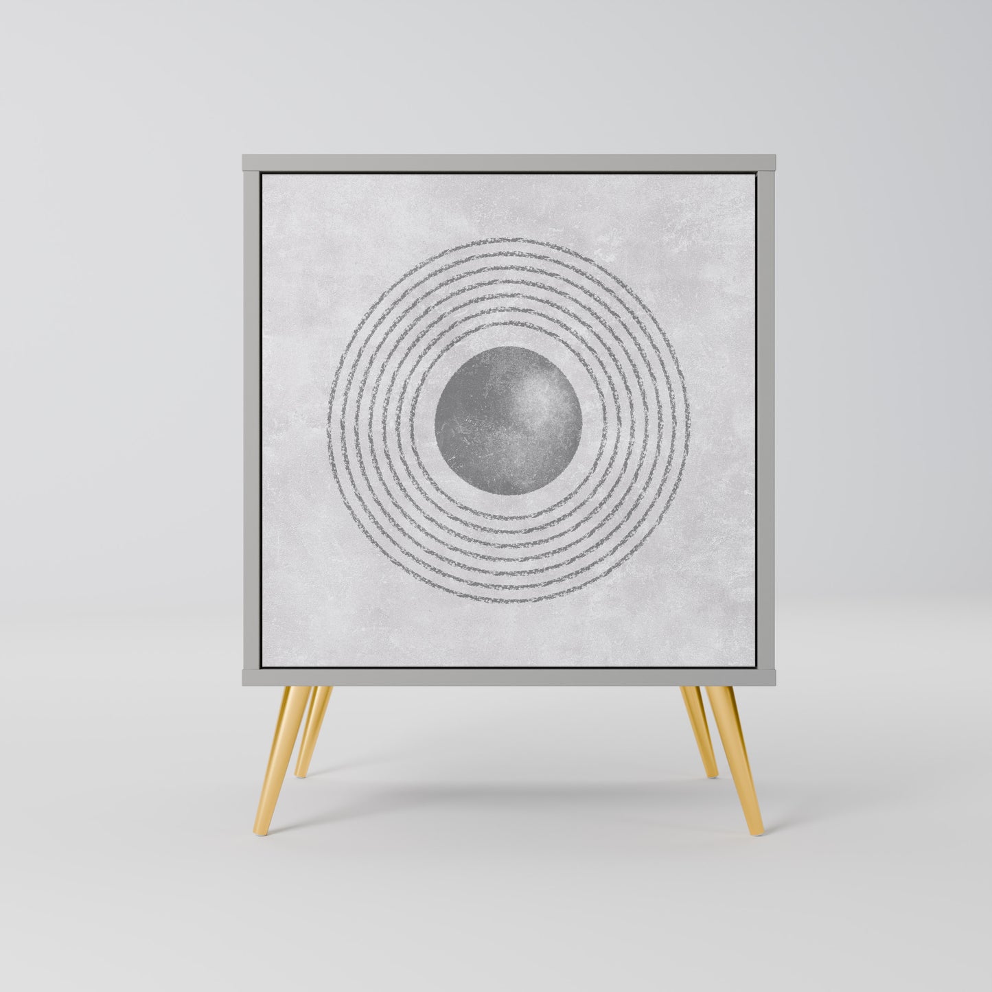 SOLID CIRCLES 1-Door Sideboard in Grey Finish