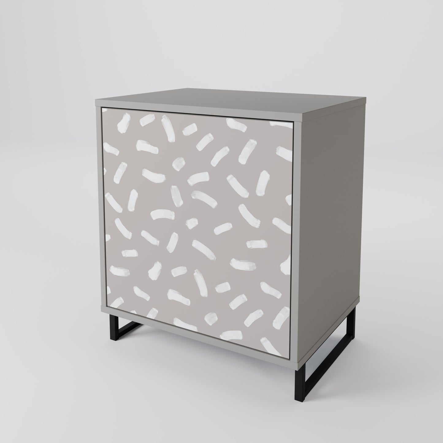PASSING SECONDS 1-Door Sideboard in Grey Finish